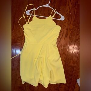 Very J Sunny Yellow Mini Dress